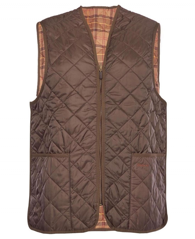 Geaca Barbati Barbour Matlasat Waistcoat/Zip-In Liner Maro | Romania_BAR17657