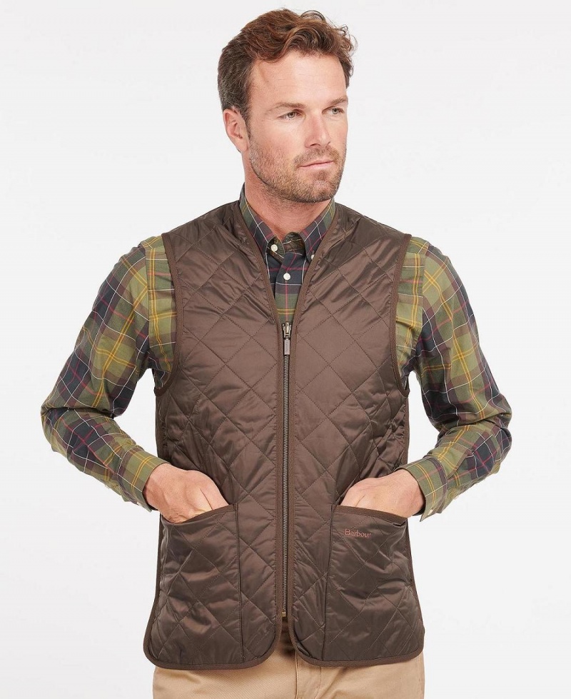 Geaca Barbati Barbour Matlasat Waistcoat/Zip-In Liner Maro | Romania_BAR17657