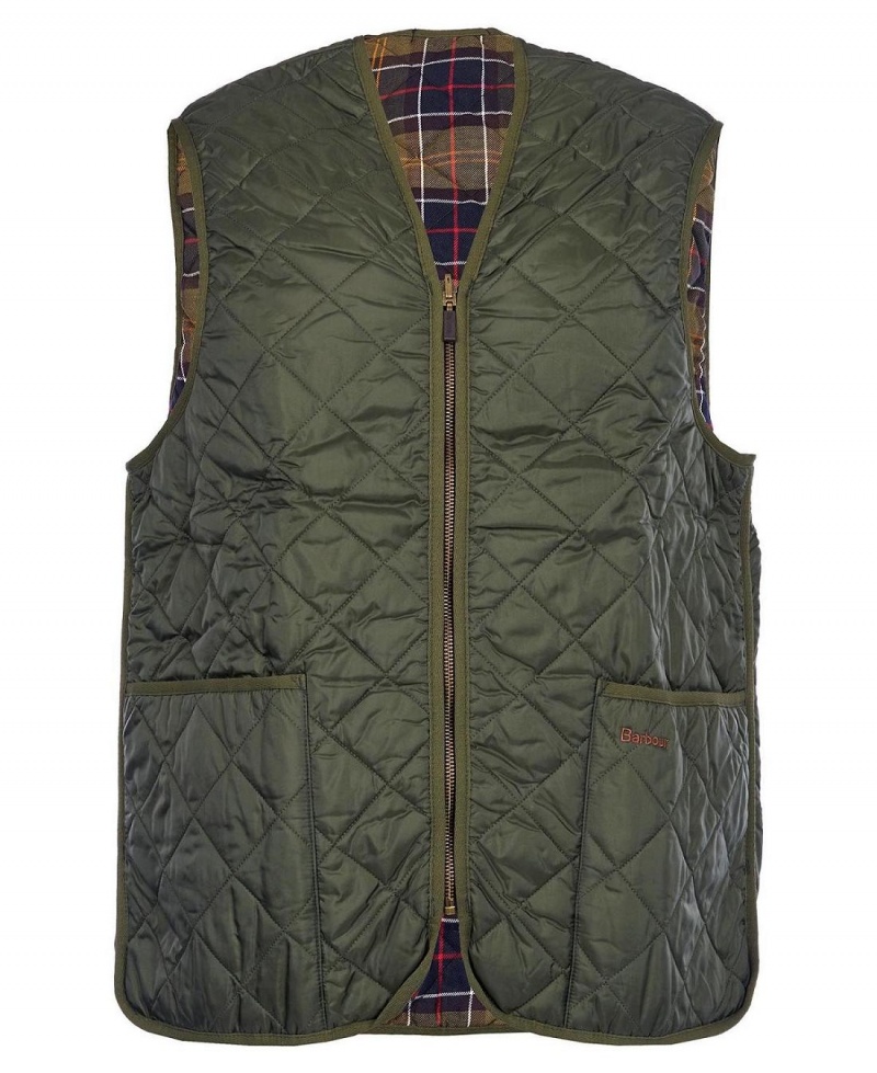 Geaca Barbati Barbour Matlasat Waistcoat/Zip-In Liner Masline Verzi | Romania_BAR92008