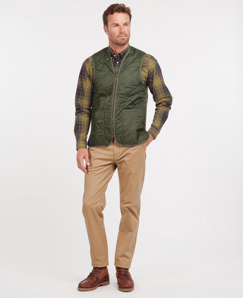 Geaca Barbati Barbour Matlasat Waistcoat/Zip-In Liner Masline Verzi | Romania_BAR92008