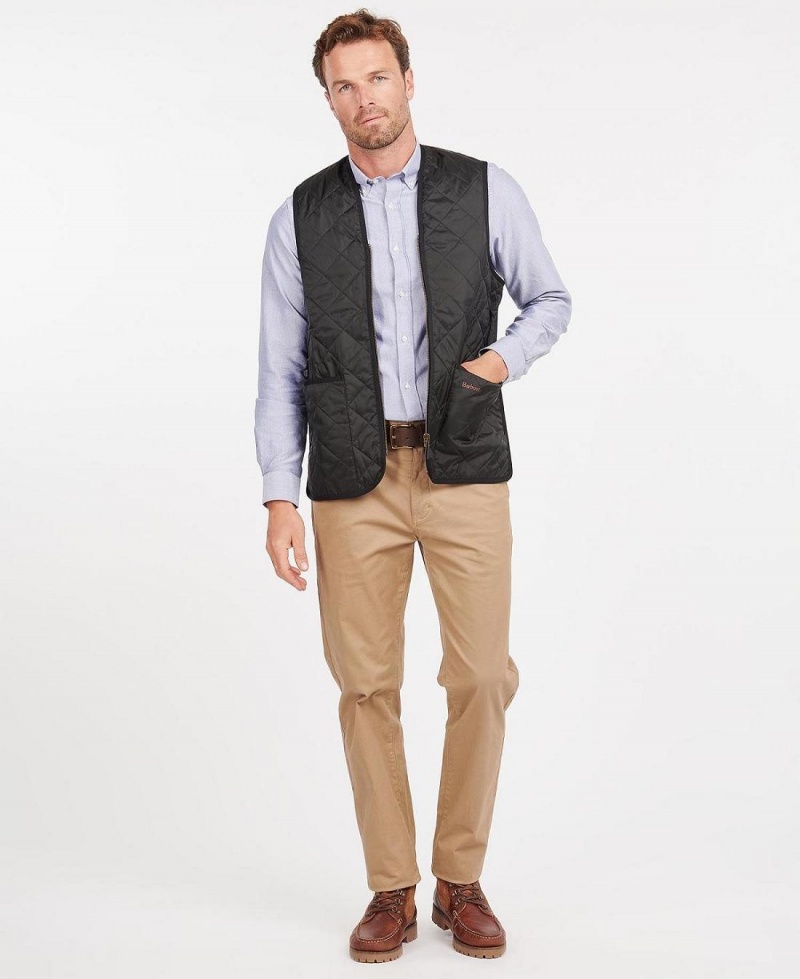 Geaca Barbati Barbour Matlasat Waistcoat/Zip-In Liner Negrii | Romania_BAR72374