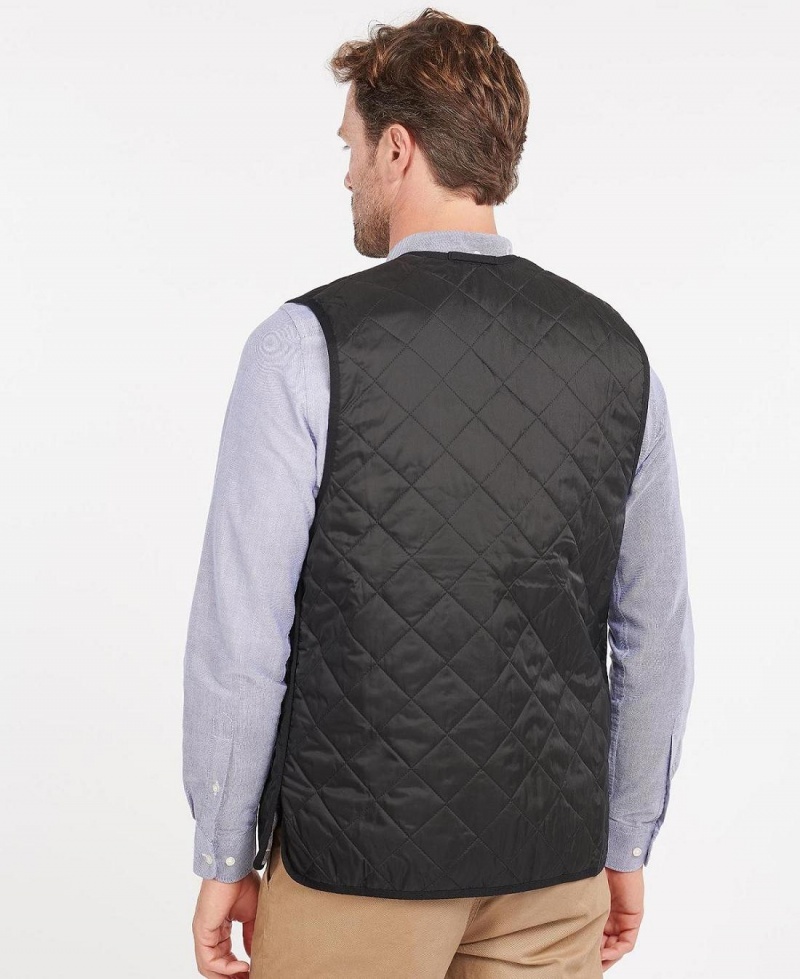 Geaca Barbati Barbour Matlasat Waistcoat/Zip-In Liner Negrii | Romania_BAR72374