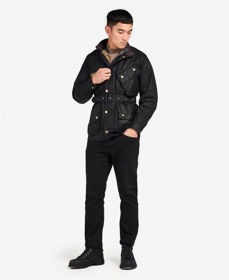 Geaca Barbati Barbour Original Waxed Negrii | Romania_BAR73603