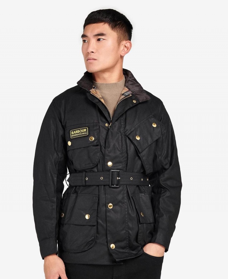 Geaca Barbati Barbour Original Waxed Negrii | Romania_BAR73603