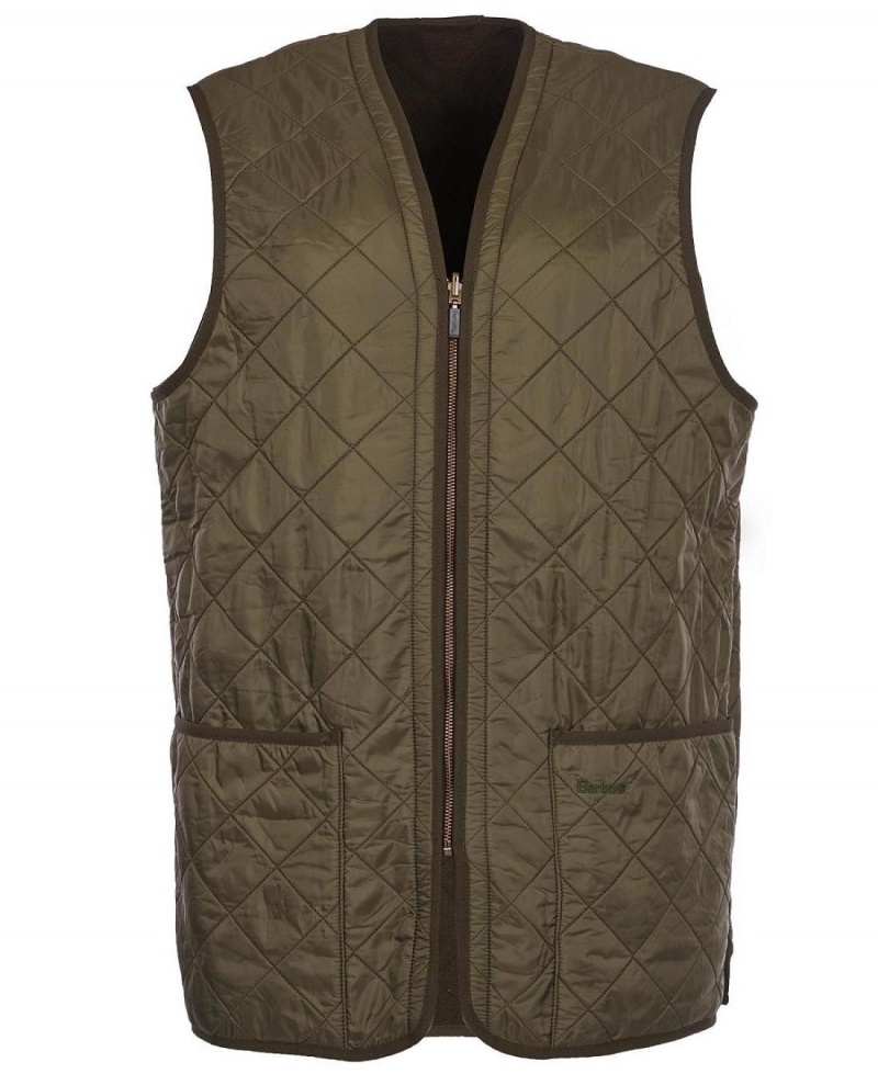 Geaca Barbati Barbour Polarquilt Waistcoat/Zip-In Liner Masline Verzi | Romania_BAR45302