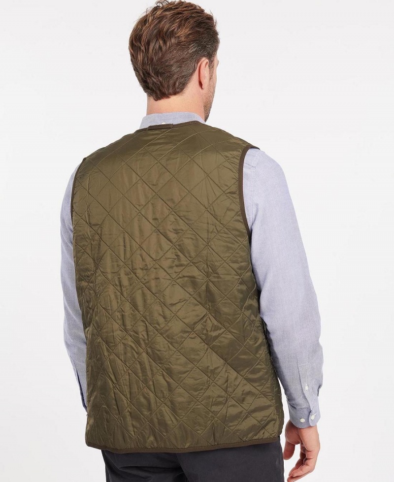 Geaca Barbati Barbour Polarquilt Waistcoat/Zip-In Liner Masline Verzi | Romania_BAR45302