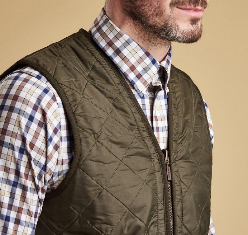 Geaca Barbati Barbour Polarquilt Waistcoat/Zip-In Liner Masline Verzi | Romania_BAR45302