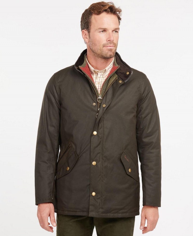 Geaca Barbati Barbour Prestbury Wax Masline Verzi | Romania_BAR17003