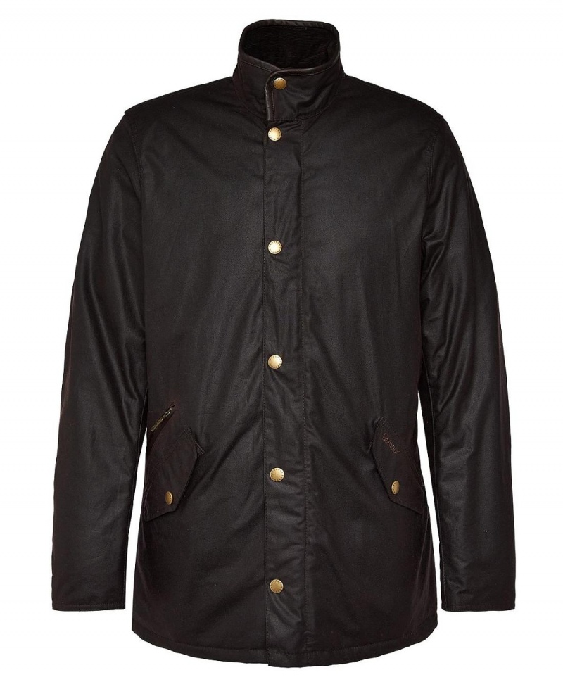 Geaca Barbati Barbour Prestbury Wax Negrii | Romania_BAR47071