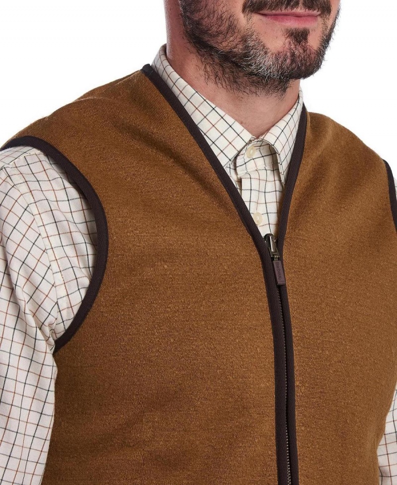 Geaca Barbati Barbour Warm Pile Waistcoat/Zip-In Liner Maro | Romania_BAR96992