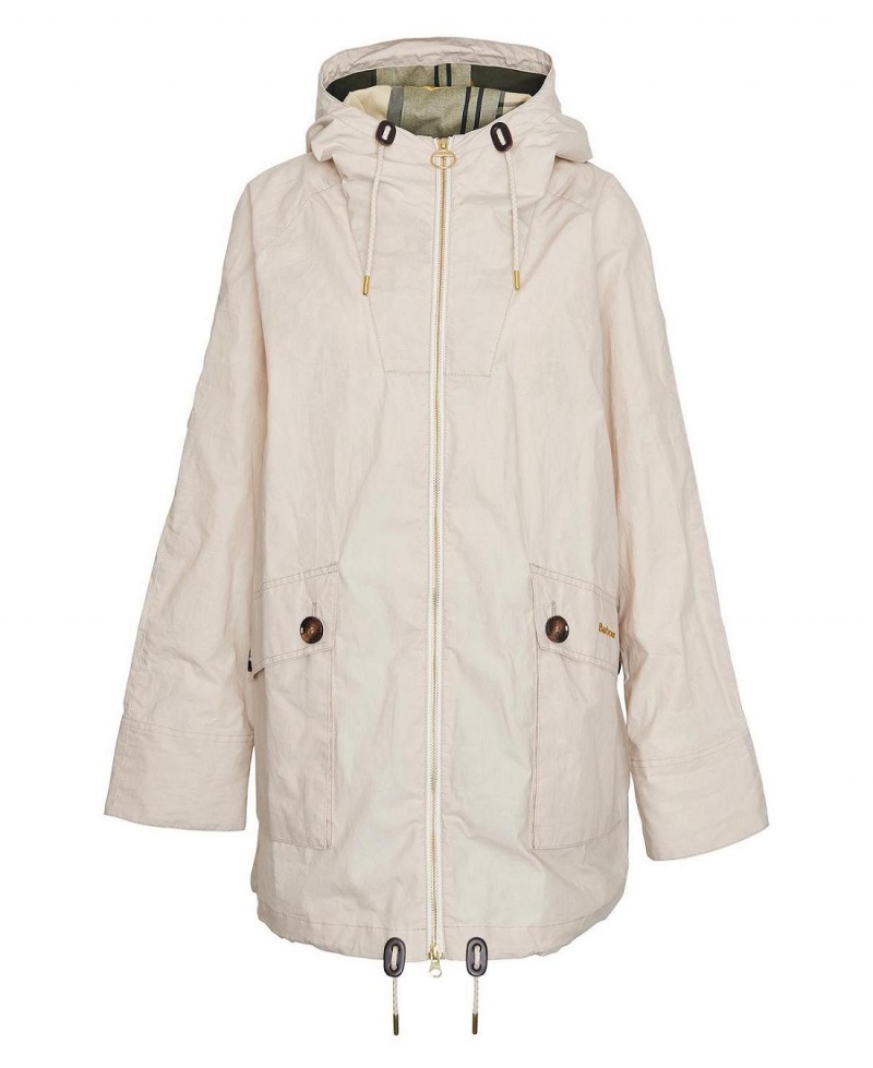 Geaca Dama Barbour Keldy Showerproof Parka Bej | Romania_BAR43202