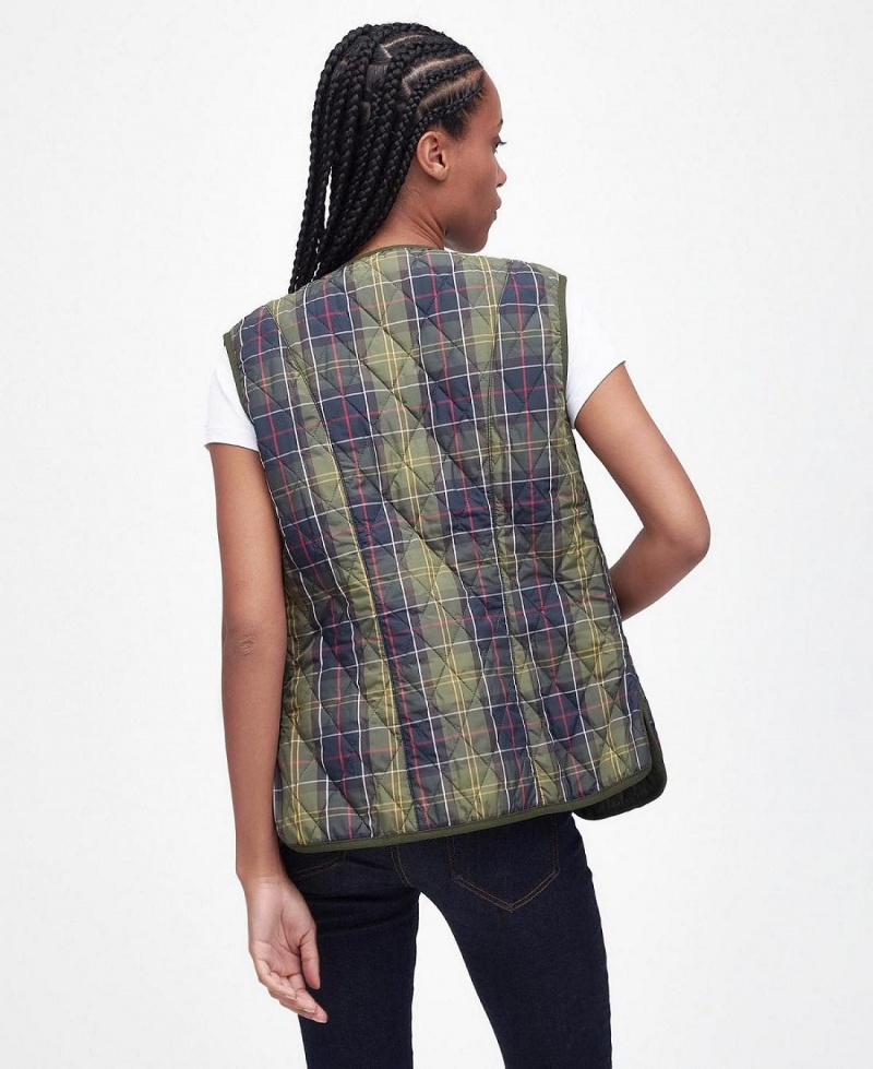 Geaca Dama Barbour Tartan Betty Liner Verzi | Romania_BAR59621