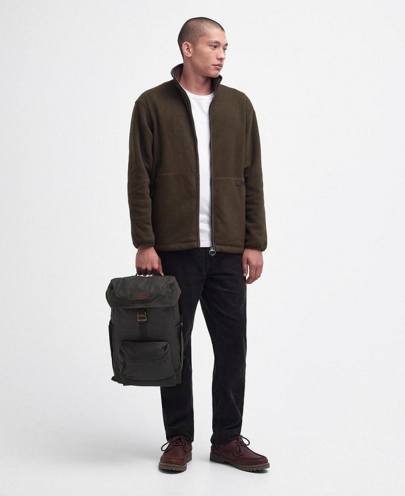 Geanta Barbati Barbour Essential Wax Backpack Masline Verzi | Romania_BAR12948