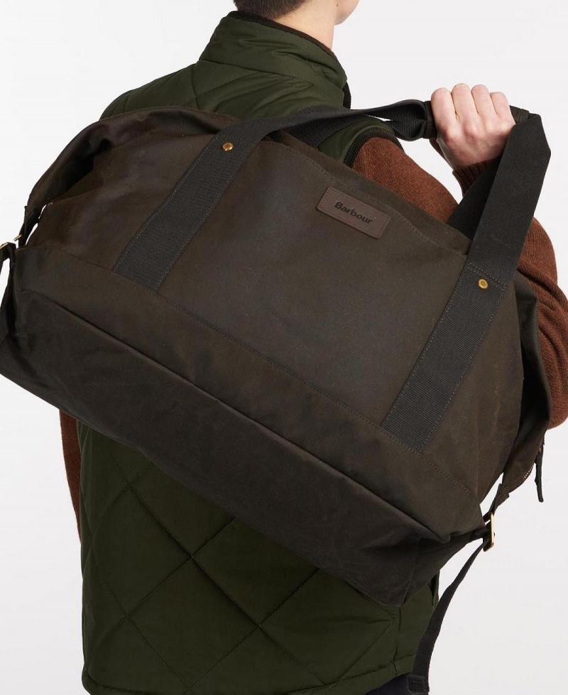 Geanta Barbati Barbour Essential Wax Holdall Masline Verzi | Romania_BAR12198