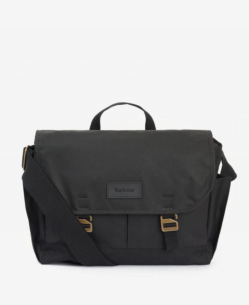 Geanta Barbati Barbour Essential Wax Messenger Bag Negrii | Romania_BAR17130