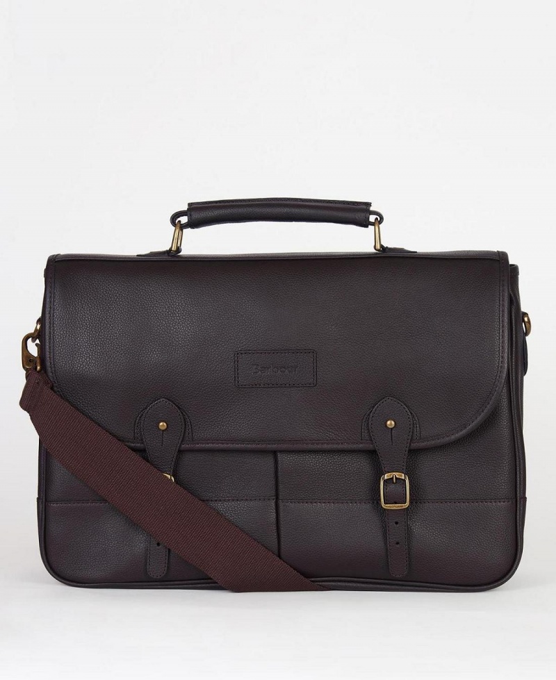 Geanta Barbati Barbour Piele Briefcase Maro | Romania_BAR32008