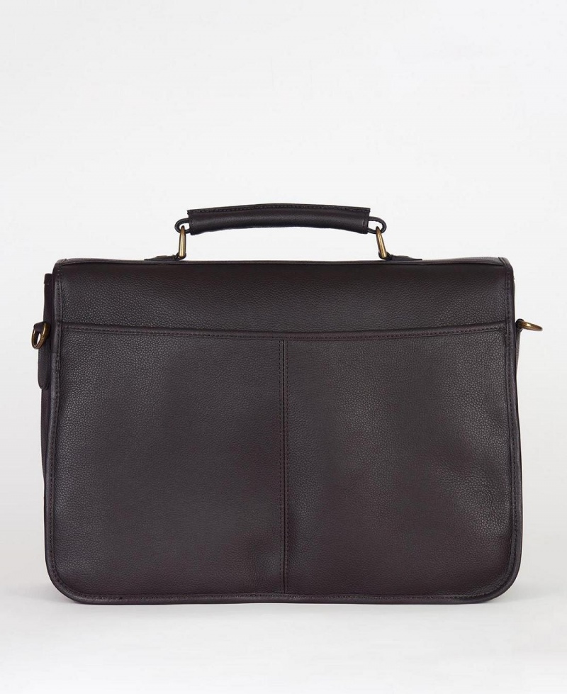 Geanta Barbati Barbour Piele Briefcase Maro | Romania_BAR32008