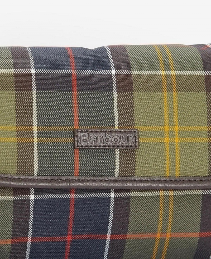 Geanta Barbati Barbour Tartan Hanging Washbag Masline Verzi | Romania_BAR40271