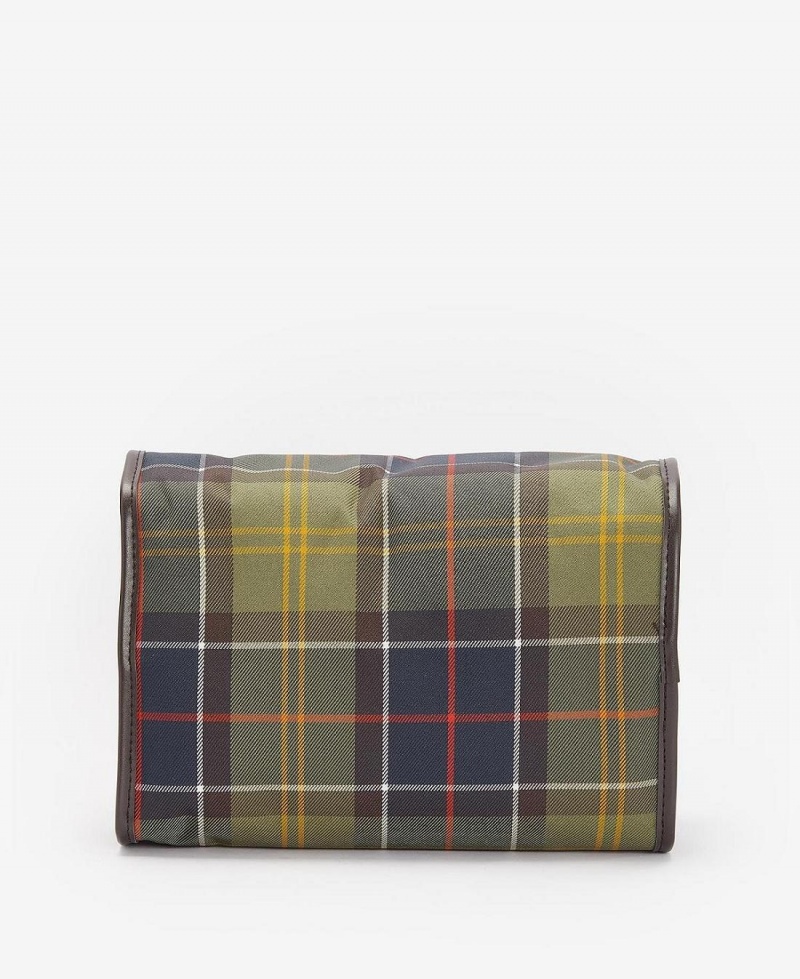 Geanta Barbati Barbour Tartan Hanging Washbag Masline Verzi | Romania_BAR40271