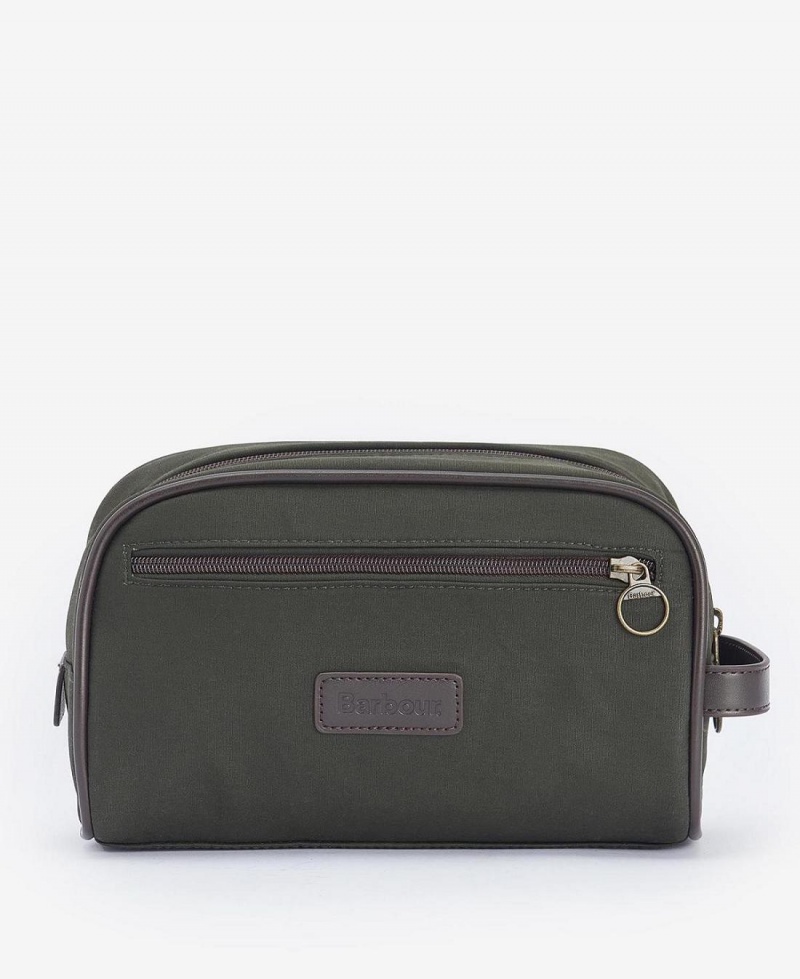 Geanta Barbati Barbour Wax Washbag Masline Verzi | Romania_BAR72085