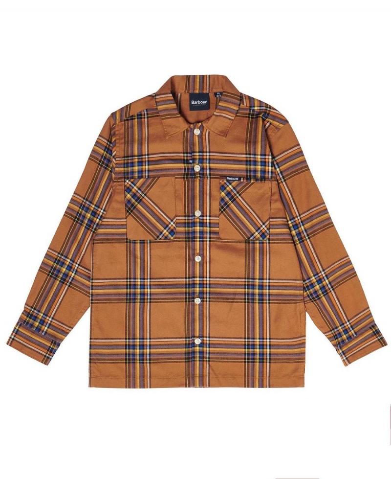 Haine Copii Barbour Boys' Crossfell Shirt Galbeni | Romania_BAR80855