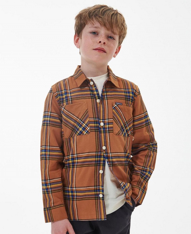 Haine Copii Barbour Boys' Crossfell Shirt Galbeni | Romania_BAR80855