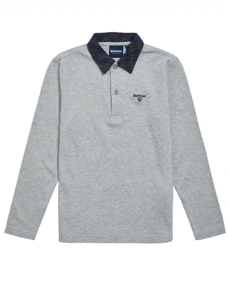 Haine Copii Barbour Boys' Hector Polo Shirt Gri | Romania_BAR26737