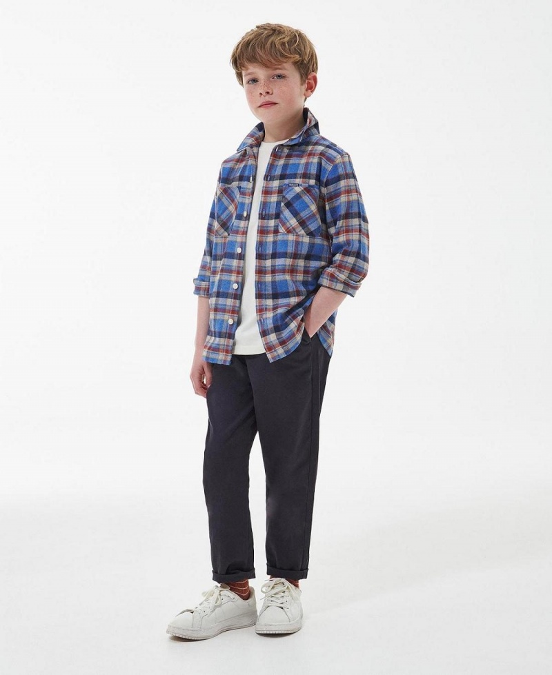 Haine Copii Barbour Boys' Holystone Shirt Albastri | Romania_BAR56125