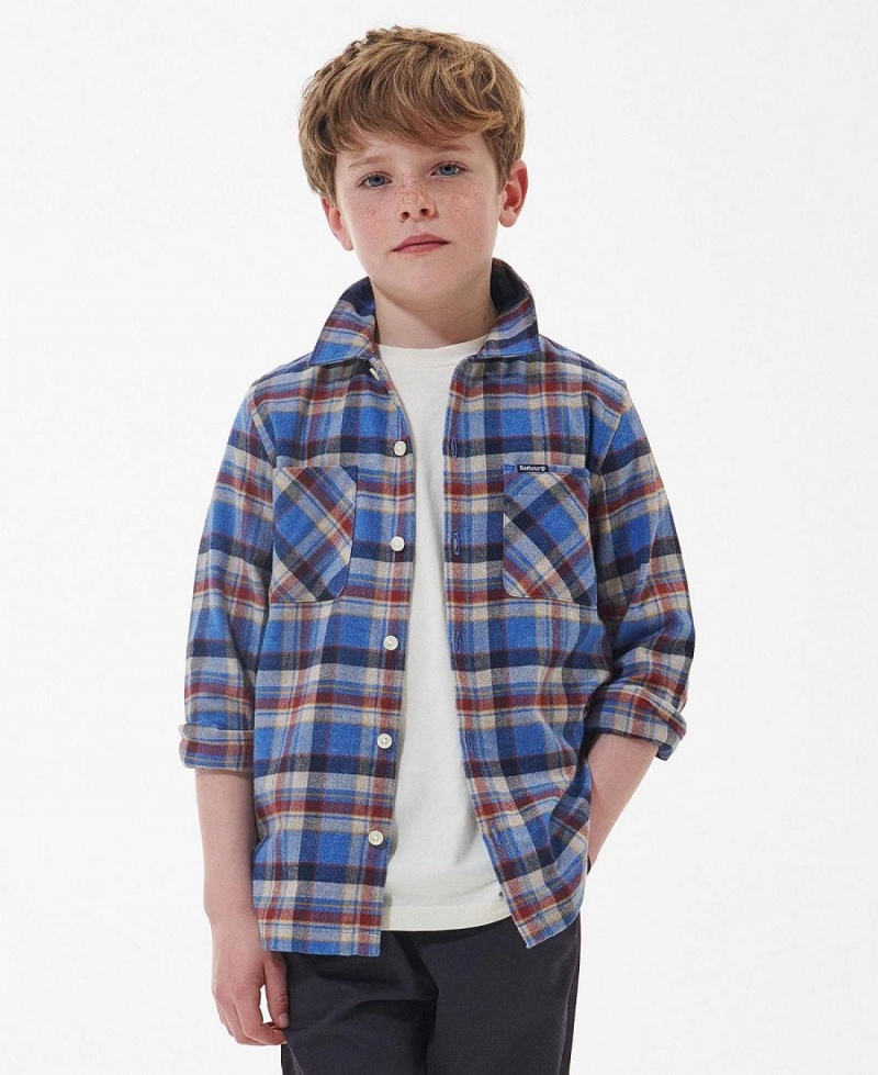 Haine Copii Barbour Boys' Holystone Shirt Albastri | Romania_BAR56125