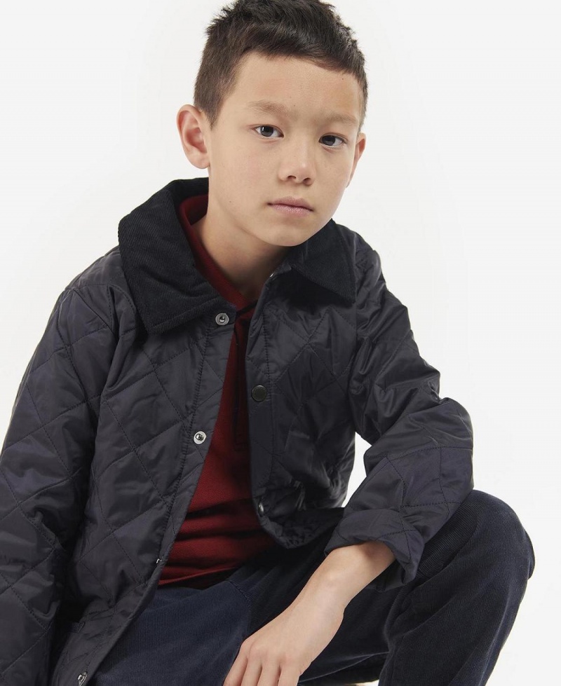 Haine Copii Barbour Boys' Liddesdale® Matlasat Jacket Bleumarin | Romania_BAR51856