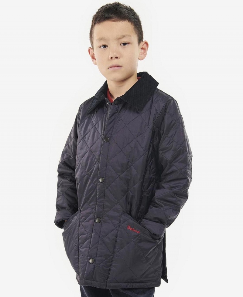 Haine Copii Barbour Boys' Liddesdale® Matlasat Jacket Bleumarin | Romania_BAR51856