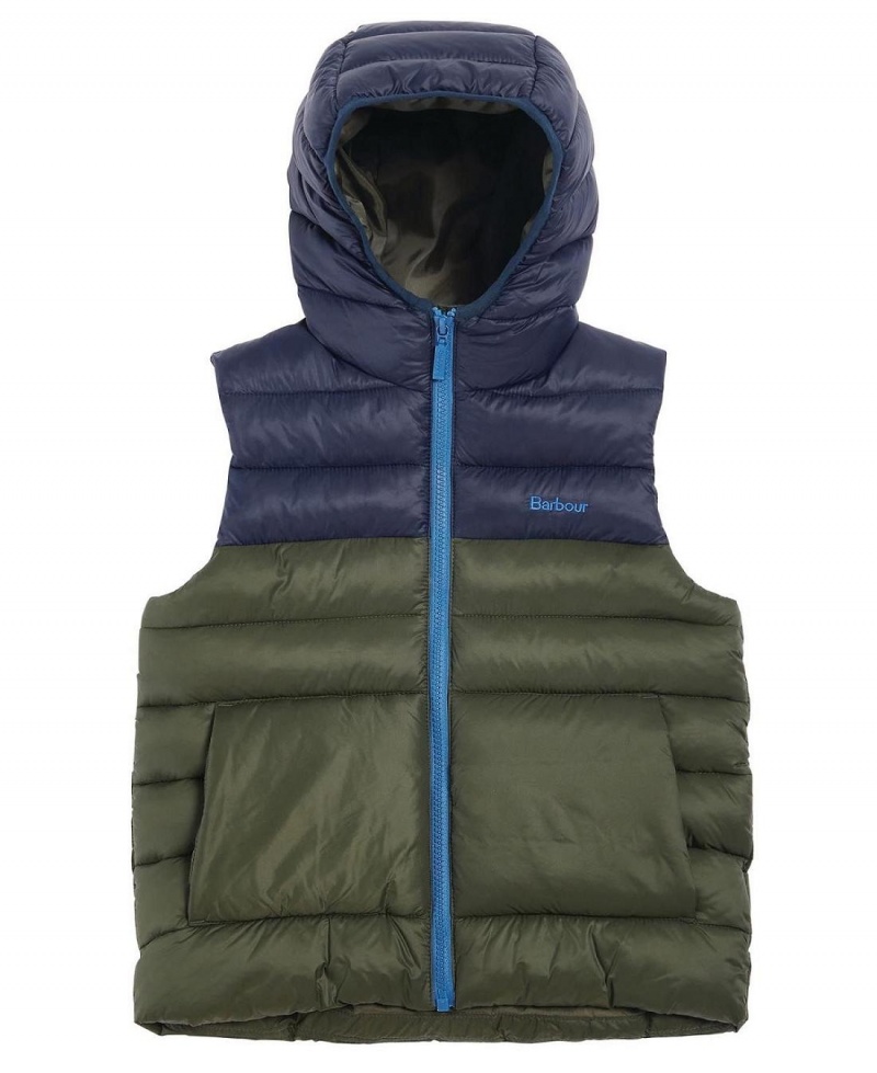 Haine Copii Barbour Boys' Roker Gilet Verzi | Romania_BAR96452