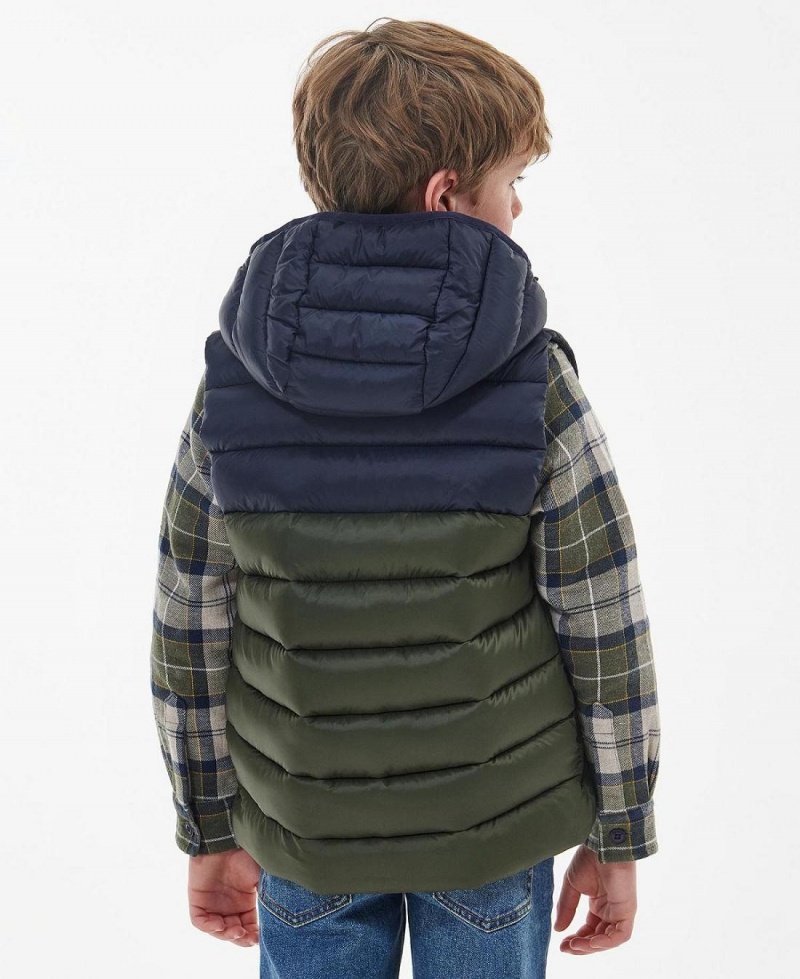 Haine Copii Barbour Boys' Roker Gilet Verzi | Romania_BAR96452