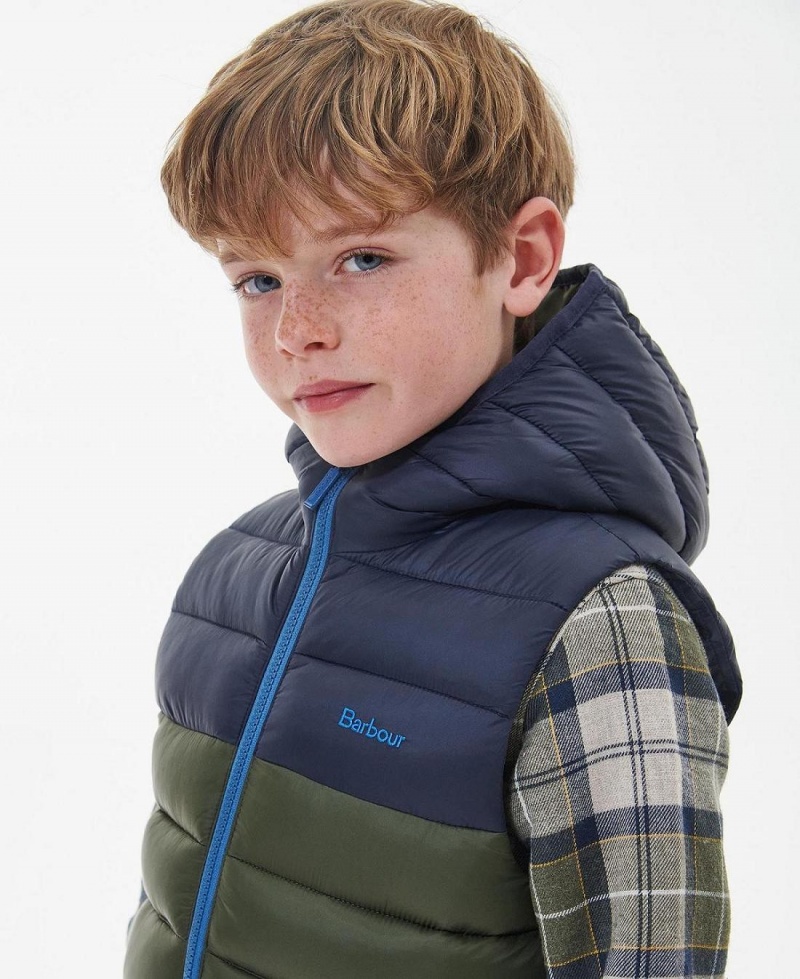 Haine Copii Barbour Boys' Roker Gilet Verzi | Romania_BAR96452