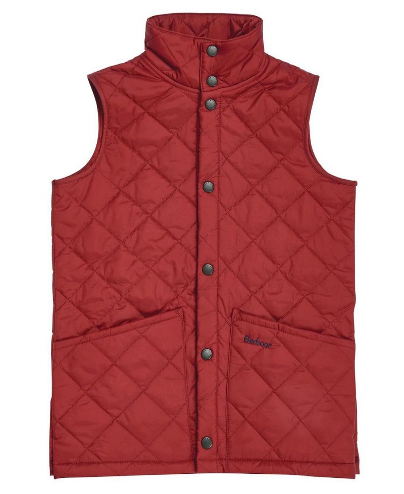 Haine Copii Barbour Boys Liddesdale Gilet Rosii | Romania_BAR78459