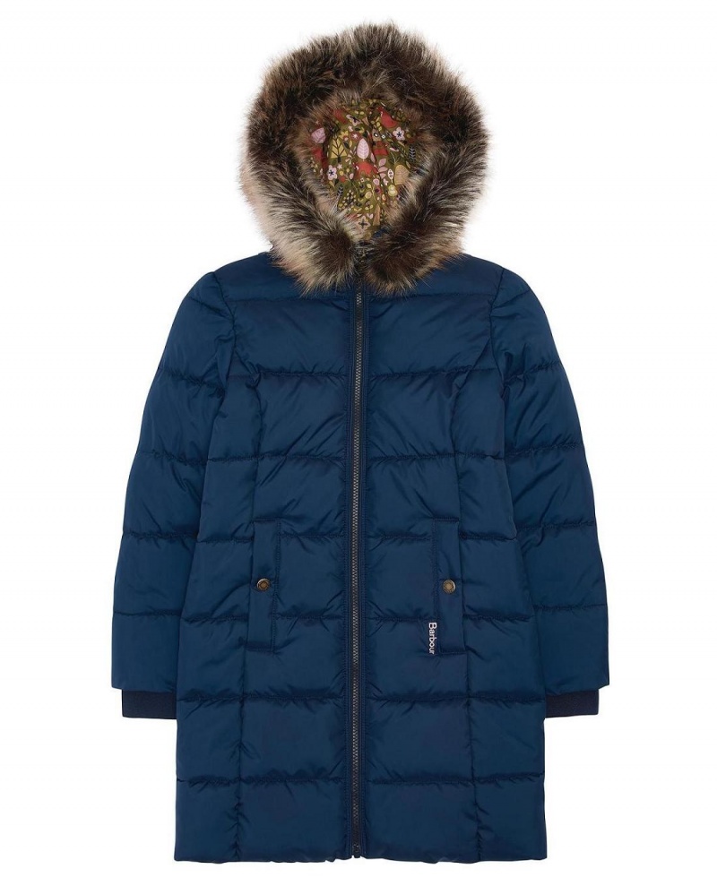 Haine Copii Barbour Girls' Rosoman Matlasat Jacket Bleumarin | Romania_BAR32624