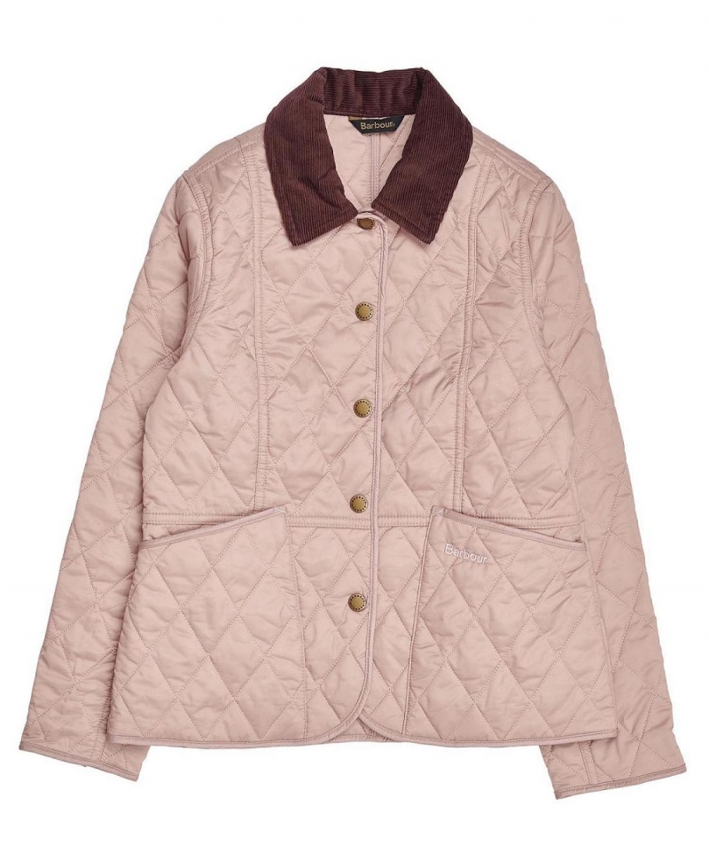 Haine Copii Barbour Girls Summer Liddesdale Matlasat Jacket Roz | Romania_BAR65699