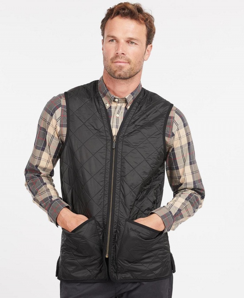 Liner / Hood Barbati Barbour Polarquilt Waistcoat/Zip-In Liner Negrii | Romania_BAR10808