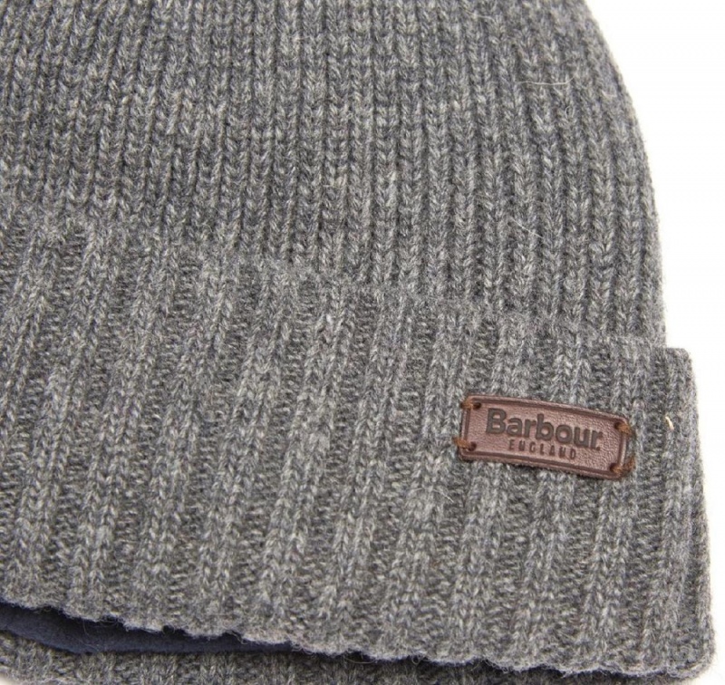 Palarie Barbati Barbour Carlton Beanie Gri | Romania_BAR61536