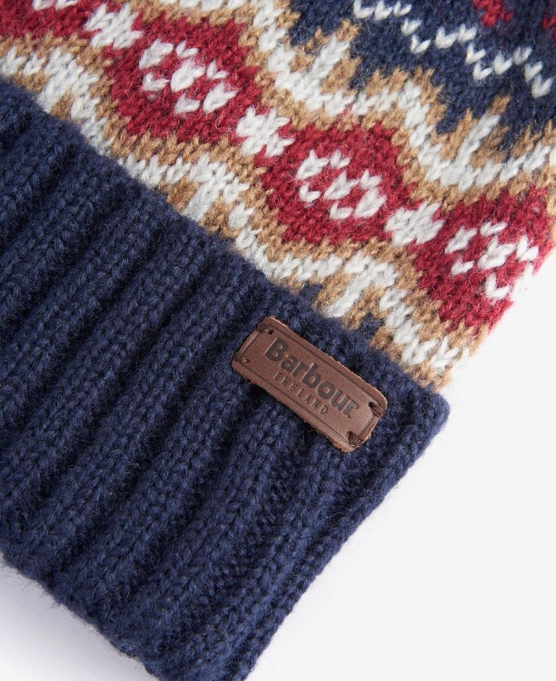 Palarie Barbati Barbour Case Fairisle Beanie Rosii | Romania_BAR59381