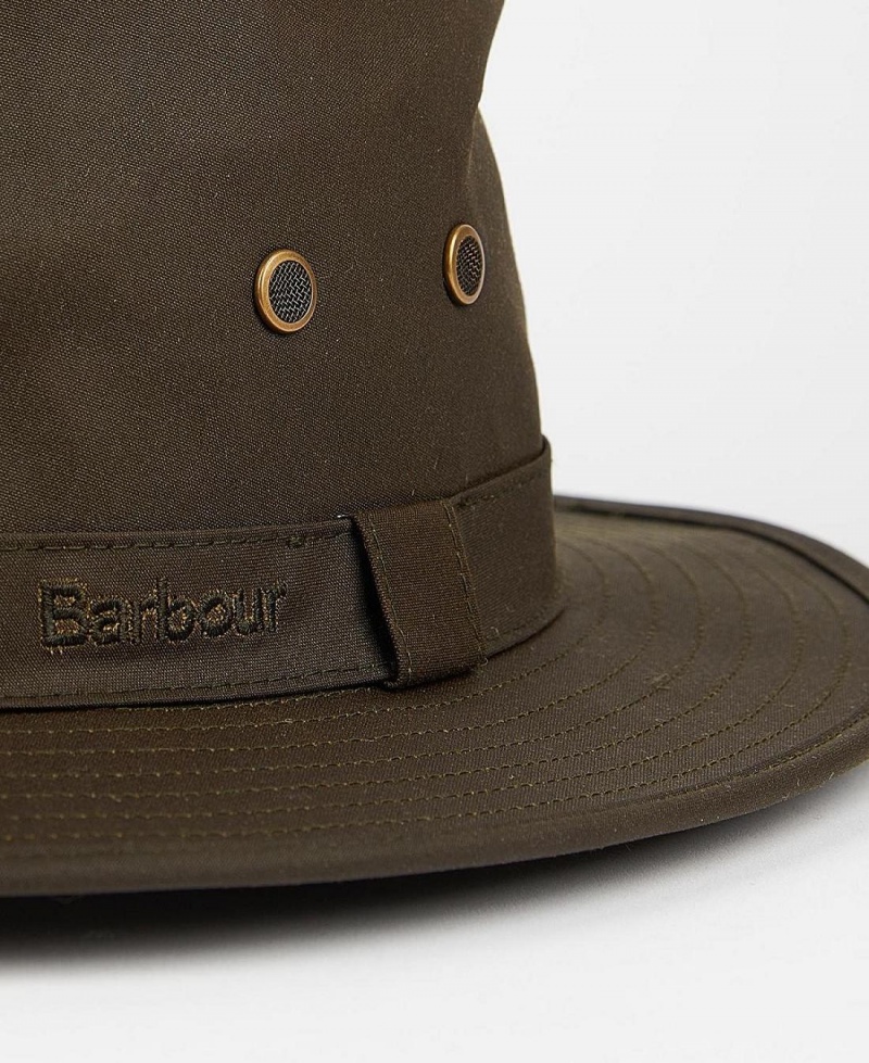 Palarie Barbati Barbour Dawson Wax Safari Masline Verzi | Romania_BAR77768