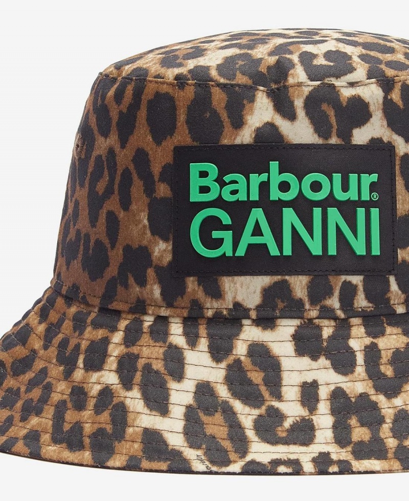 Palarie Dama Barbour Barbour x GANNI Waxed Leopard Leopard Bej | Romania_BAR25202