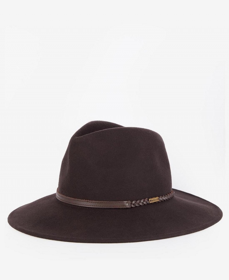 Palarie Dama Barbour Tack Fedora Negrii | Romania_BAR26845