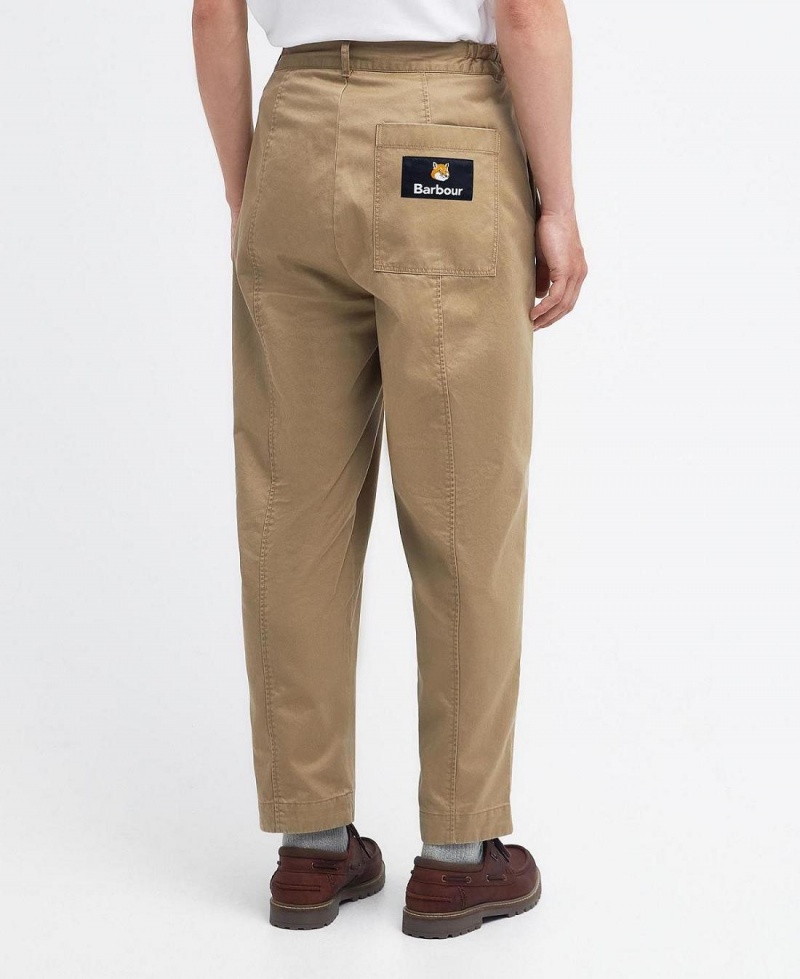 Pantaloni Barbati Barbour Barbour x Maison Kitsuné Cargo Trousers Bej | Romania_BAR19509