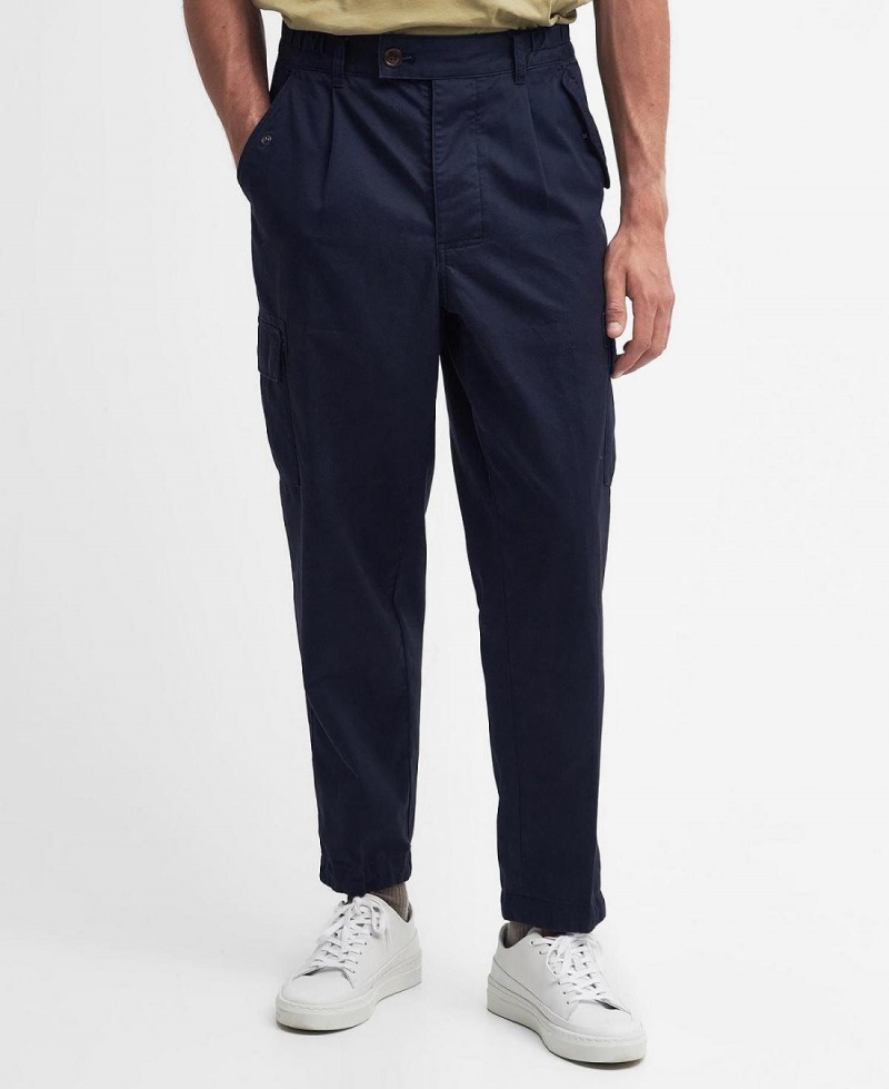 Pantaloni Barbati Barbour Faulkner Tapered Cargo Trousers Bleumarin | Romania_BAR16761