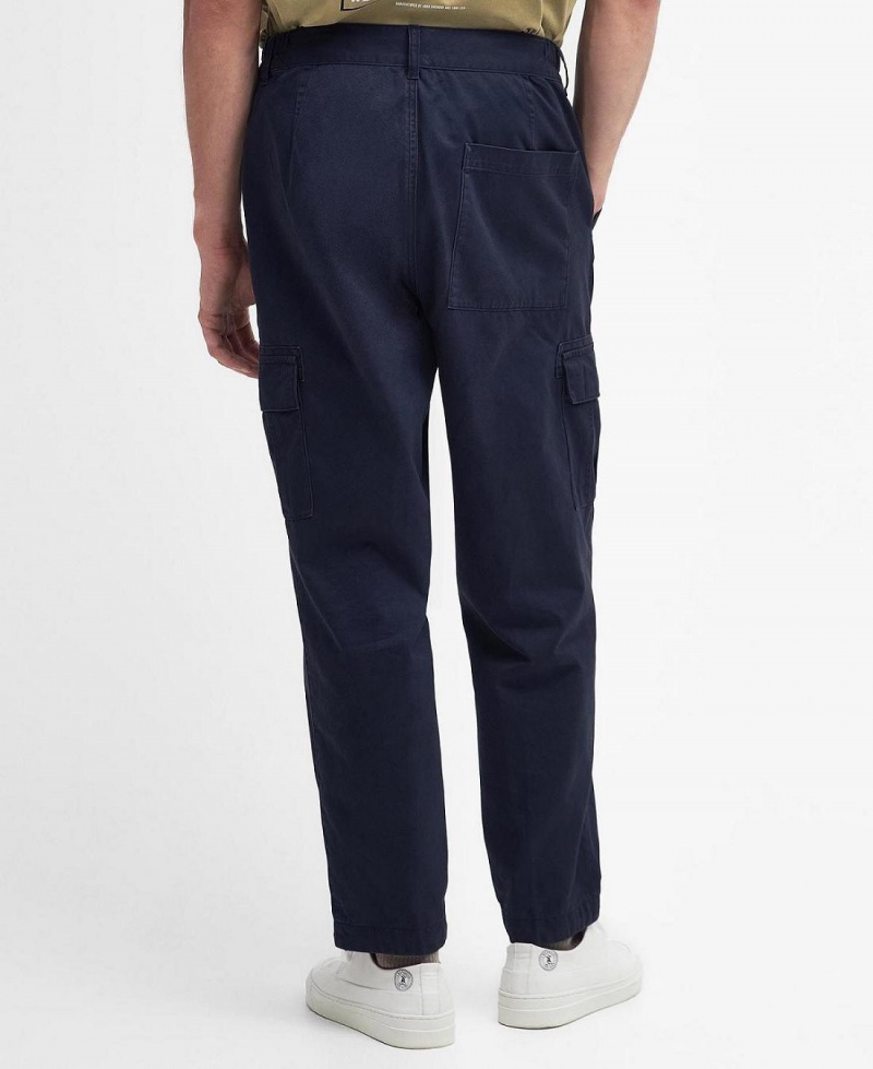 Pantaloni Barbati Barbour Faulkner Tapered Cargo Trousers Bleumarin | Romania_BAR16761