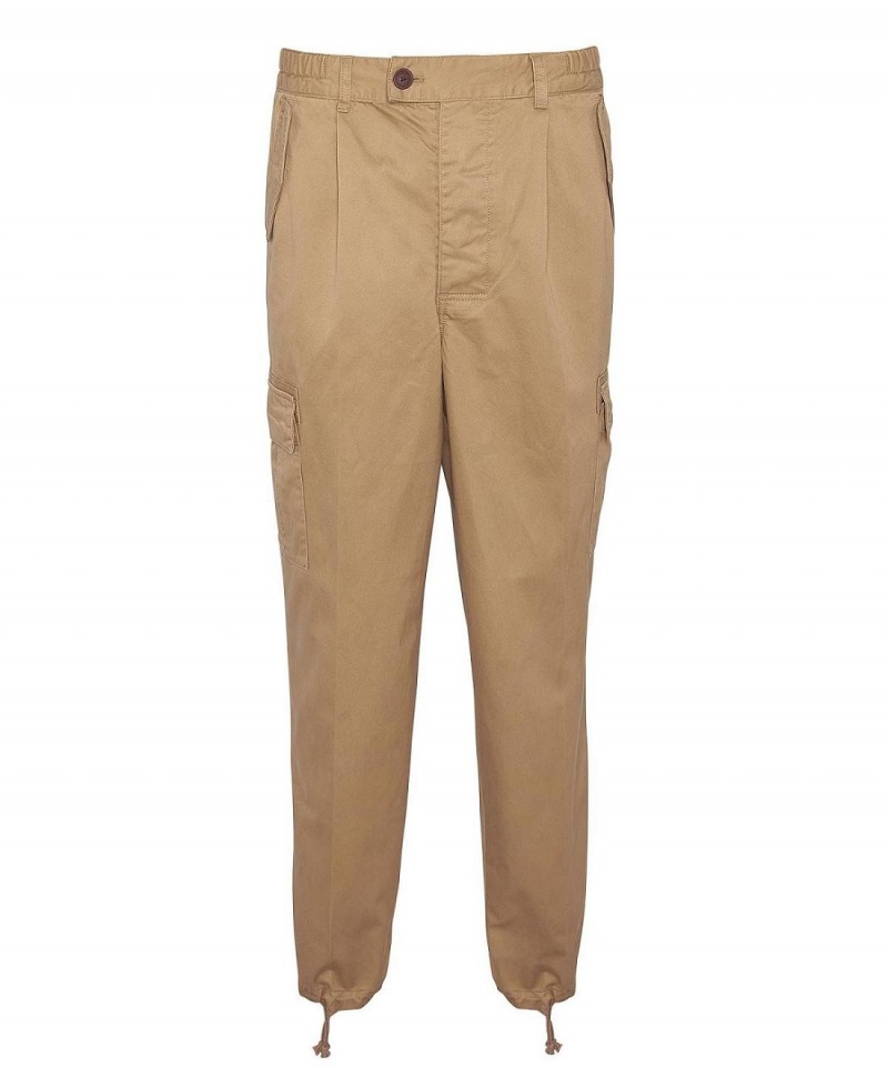 Pantaloni Barbati Barbour Faulkner Tapered Cargo Trousers Bej | Romania_BAR40155