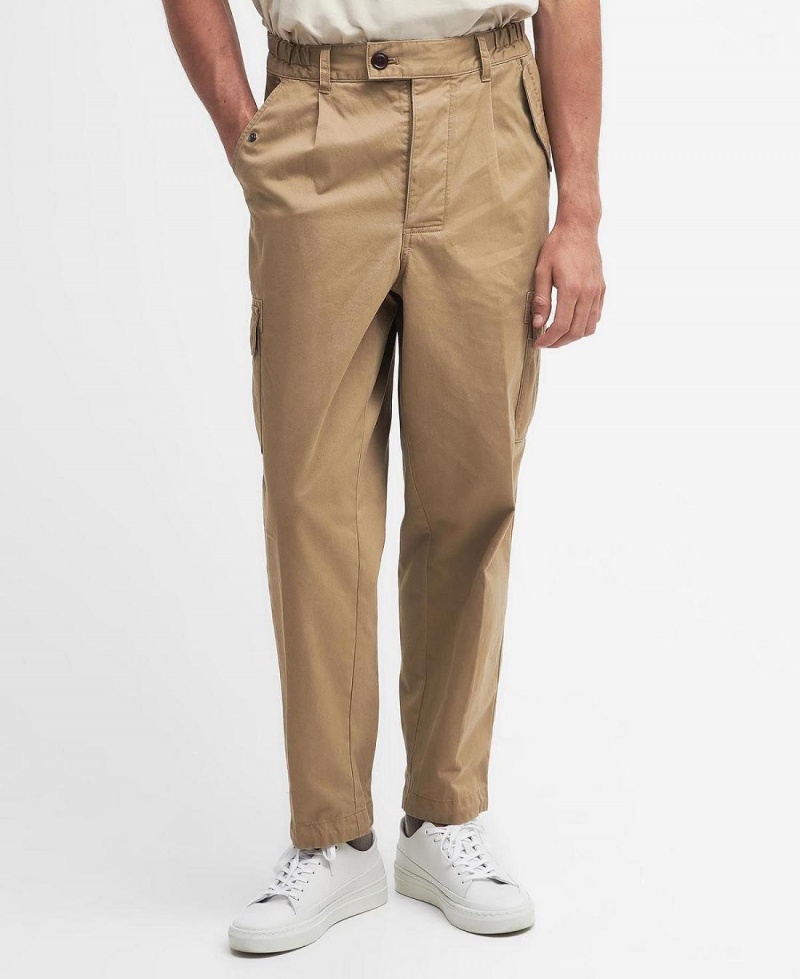 Pantaloni Barbati Barbour Faulkner Tapered Cargo Trousers Bej | Romania_BAR40155