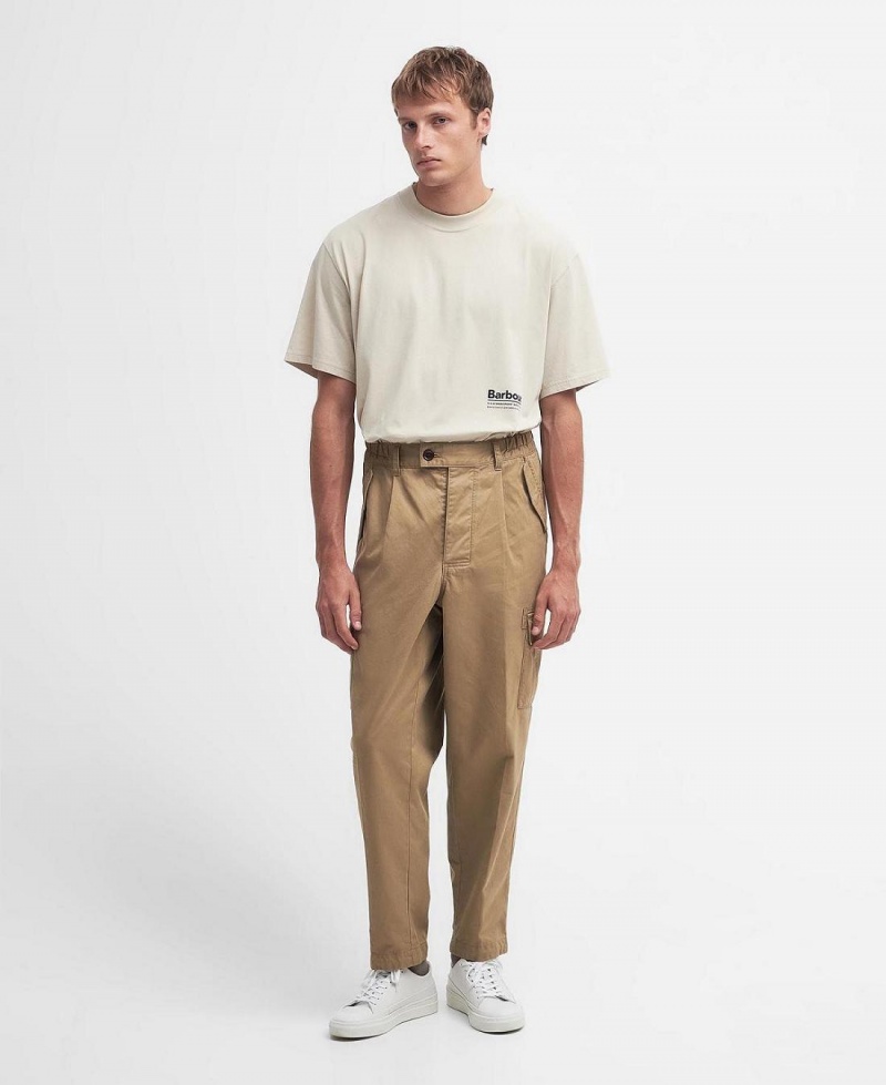 Pantaloni Barbati Barbour Faulkner Tapered Cargo Trousers Bej | Romania_BAR40155