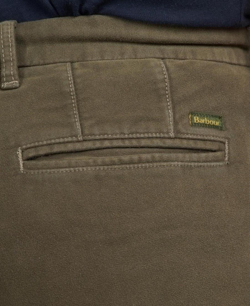 Pantaloni Barbati Barbour Neuston Moleskin Trousers Masline Verzi | Romania_BAR91059